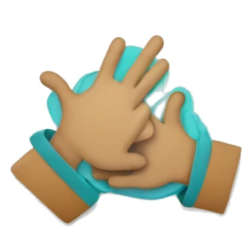 dos manos entrelazadas como el logotipo de UGT sticker