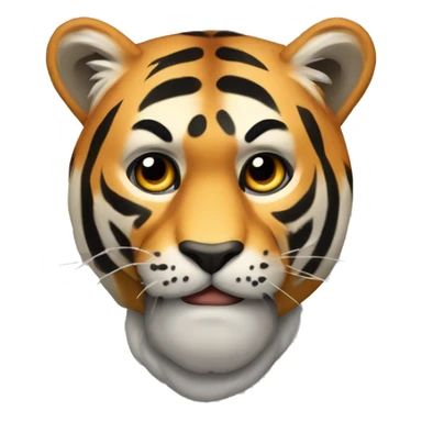 máscara de tigre con un manto por atras sticker