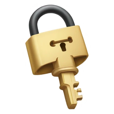 back -shaped lock and key sticker