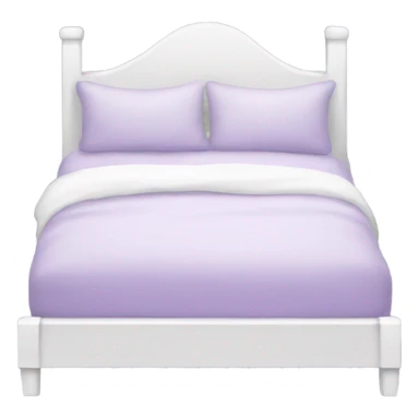 White and light purple cosy bed  sticker