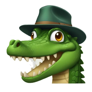 Crocodile wearing a turu sticker