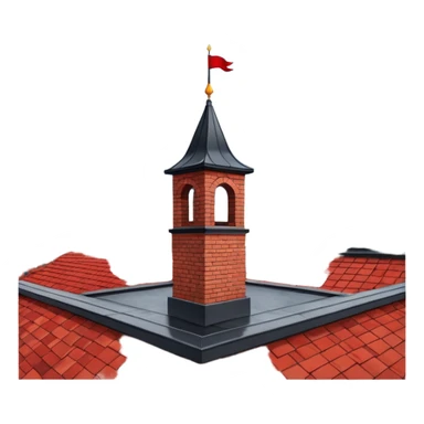 Beautiful realistic School rooftop sticker