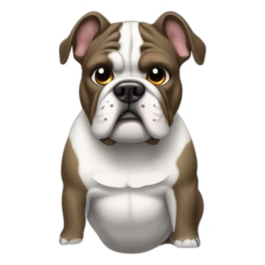 Bulldog francés negro blanco  sticker