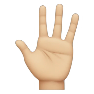 hand with 4 fingers without the little finger sticker