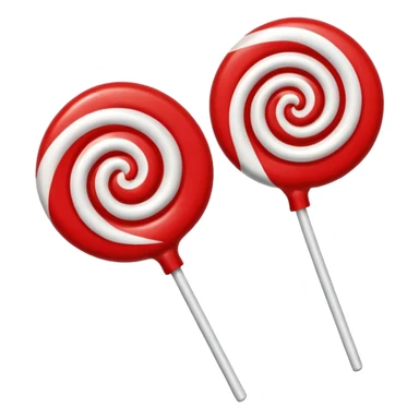 2 red round lollipops sticker