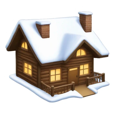 Christmas lodge house sticker