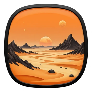 sci fi sand planet sticker