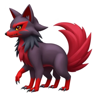 Noibat-Litten-Zoroark-Fakémon-hybrid-creature (full body)  sticker