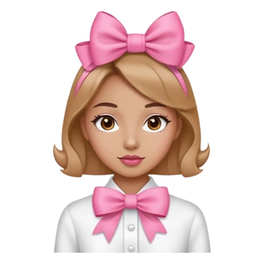 skin care girl with pink bow with cute outfit and tan lines sticker