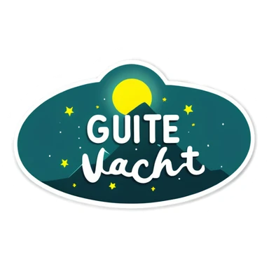 Gute Nacht Schrift sticker