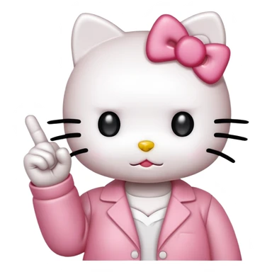 hello kitty middle fingers  sticker
