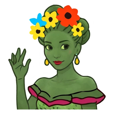 woman flamenco dancer half  sticker