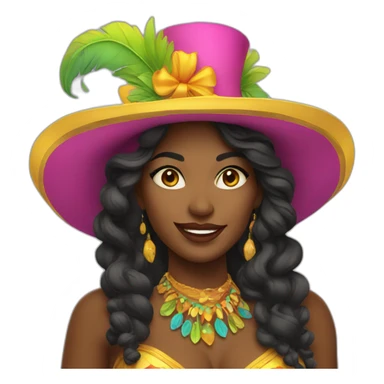 carnaval woman sticker