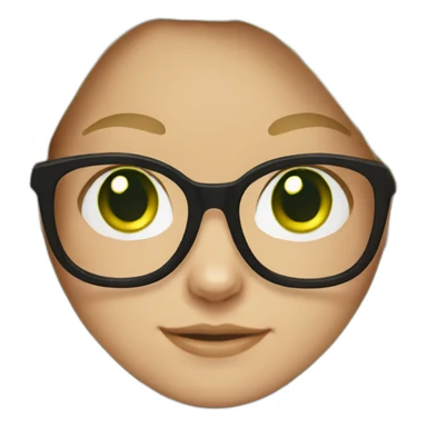 Cat Long blonde hair with glasses and green eyes sticker