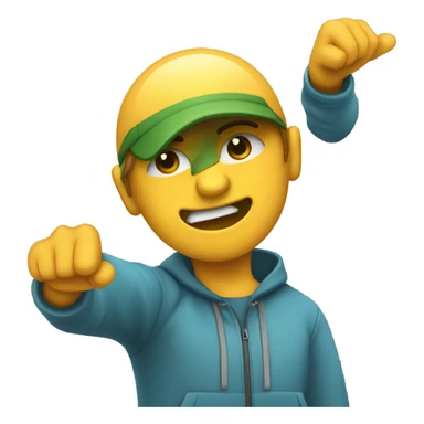 Une personne qui dab sticker