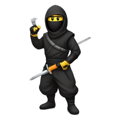 ninja with iphone and screwdriver sticker