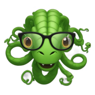 hydra with glasses sticker