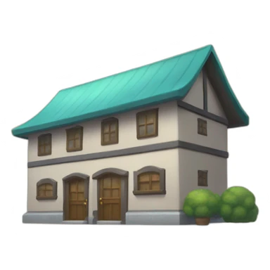 Icon of an auction house from Pokemon, stylistic features from Pokemon should be present and it is clear that auctions are held there sticker