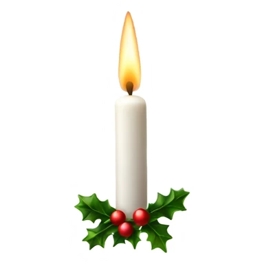 Christmas candle white  sticker