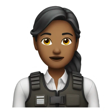 a woman in a bulletproof vest  sticker