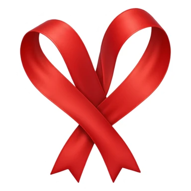 single of red ribbon sticker
