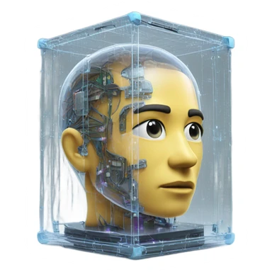 ai in the cage sticker
