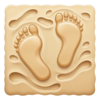 inner child baby footsteps on sand sticker