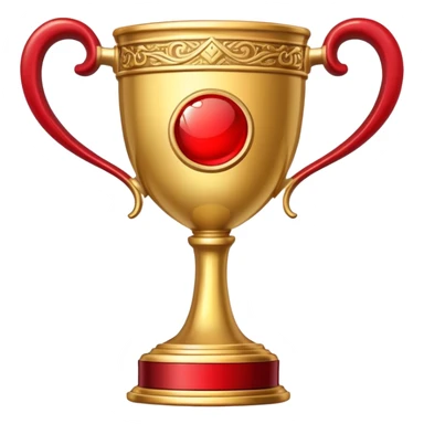 championship trophy cup with red details sticker