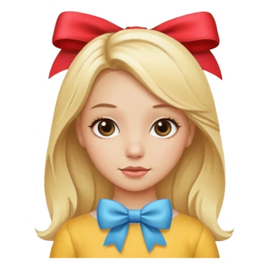 Ragazza bionda con fiocco sticker