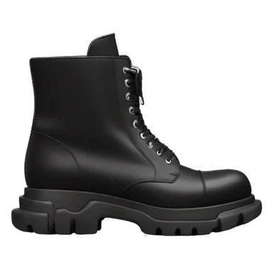 black prada monolith leather re-nylon boots sticker