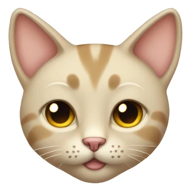 Beige cat with heart eyes sticker