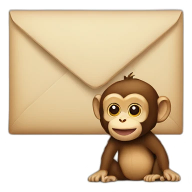 Letter M With a little monkey sticker