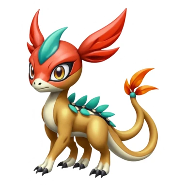 Colorful Smooth Soft Jelly-like scaley Meloetta-Guilmon-Wargreymon-Protogen-Pokémon-Digimon-Fakémon-fusion-hybrid-creature sticker