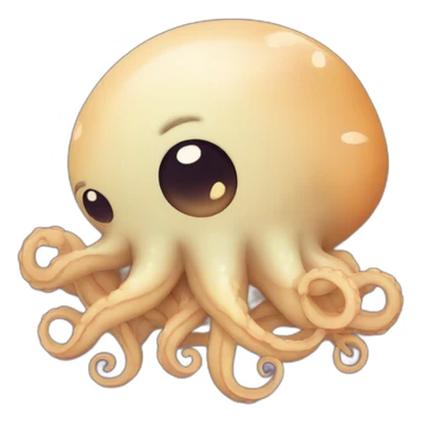 cute kraken cute face sleeping sticker