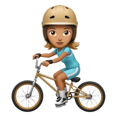 BMX rider woman with helmets sticker
