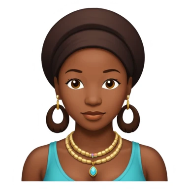 India Arie with dark brown hair sticker