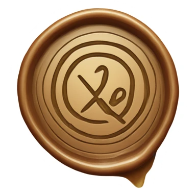 Wax stamp with a check mark sticker