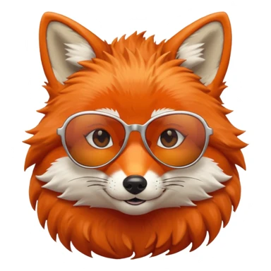fox with sunglasses sticker