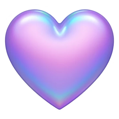 lavender heart with a holographic effect sticker