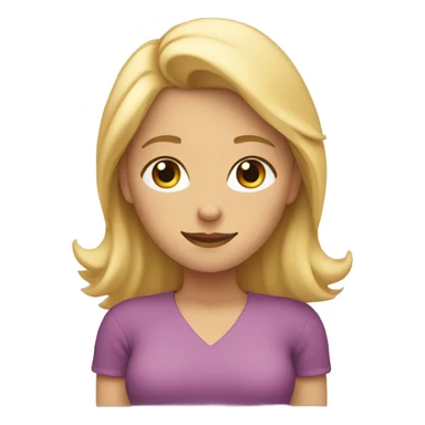 woman with blonde hair making heart with hands sticker