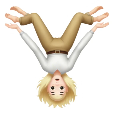 Hung upside down sticker