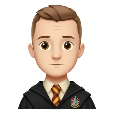 Josh Herdman is Gregory Goyle in harry potter, wear hogwarts uniform sticker