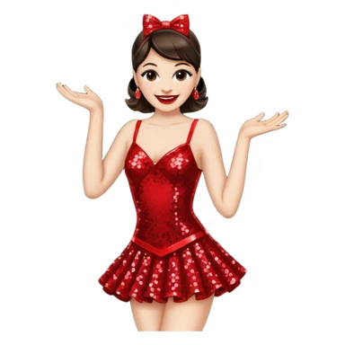 cabaret dancer in red sticker