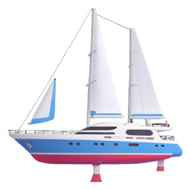 make a 70ft yacht facing to the right  sticker