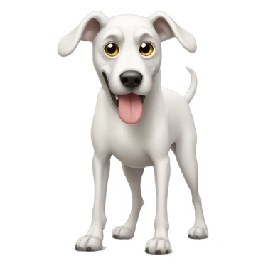 Tall spooky dog sticker