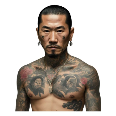 Yakuza tattoo sticker