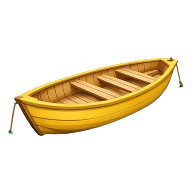 yellow boat in cartoon  sticker