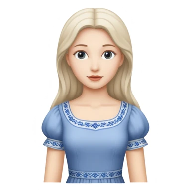 Renaissance Caucasian women long modest dress sticker