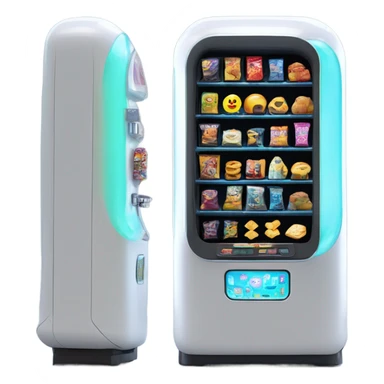 scifi vending machine, sci-fi concept machine, cute sticker