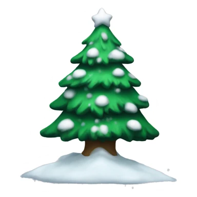 Christmas tree with snow on it sticker